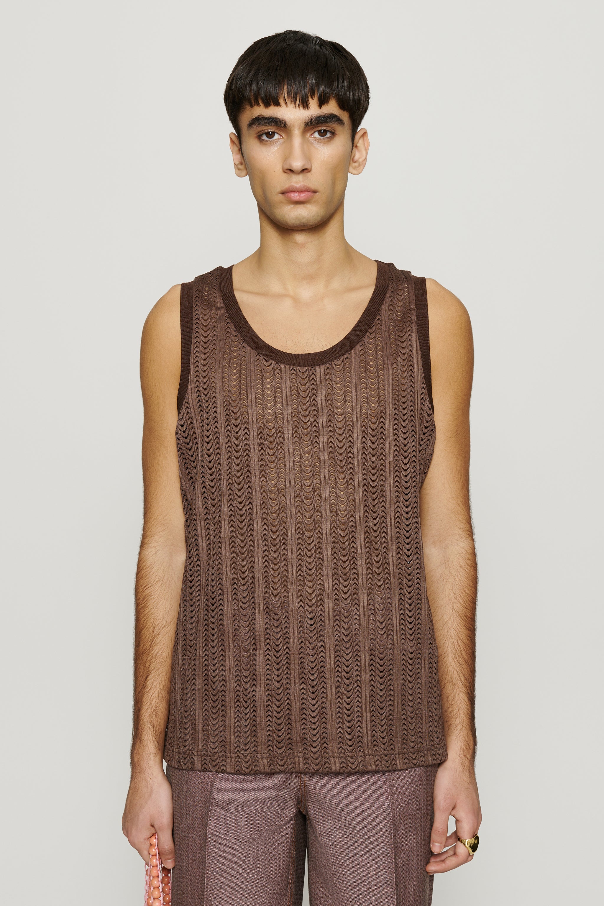 トップス CMMN SWDN mesh tank top トップス CMMN SWDN mesh tank top コモンスウェーデン cmmn