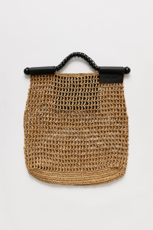 Raffia Tote Natural/Black