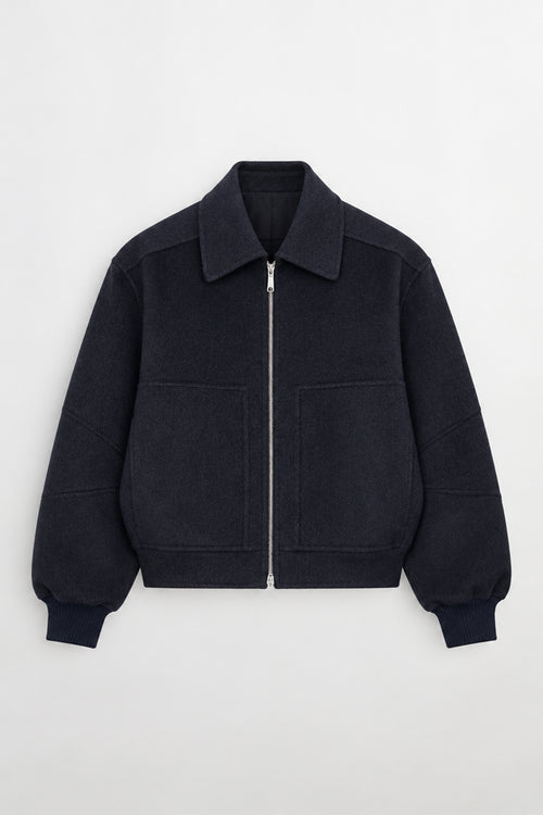 Ezra — Double-Faced Wool Bomber