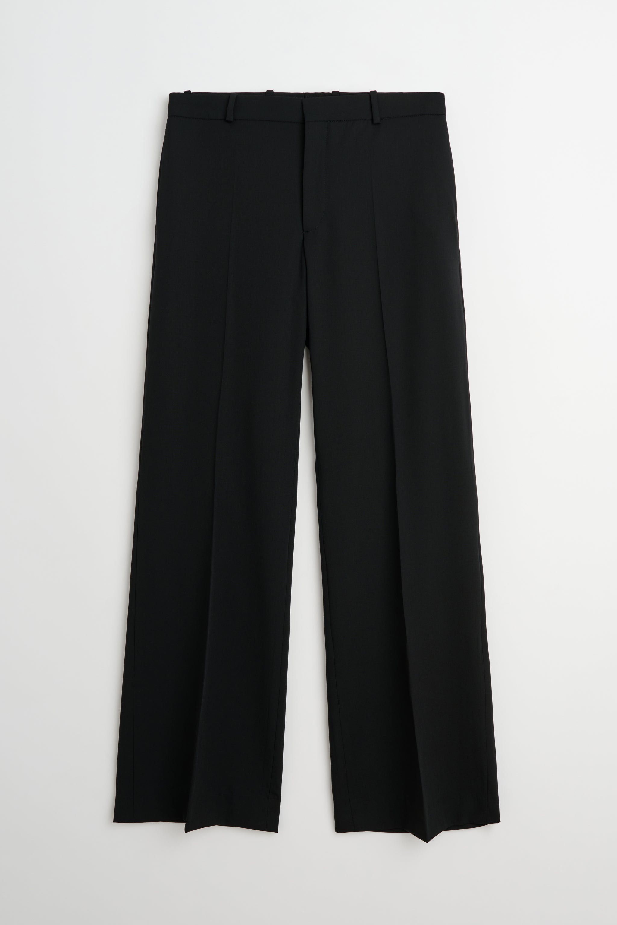 CMMN SWDN ブラック Otto ワイドパンツ　スラックス Otto — Wide Straight Trousers