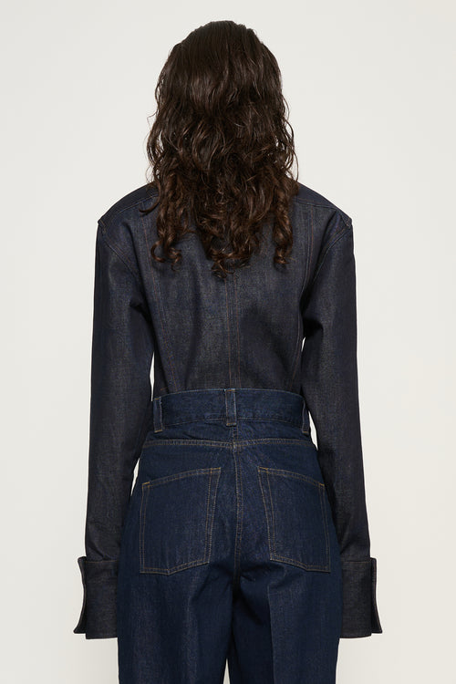 Ira Denim Point Collar Shirt