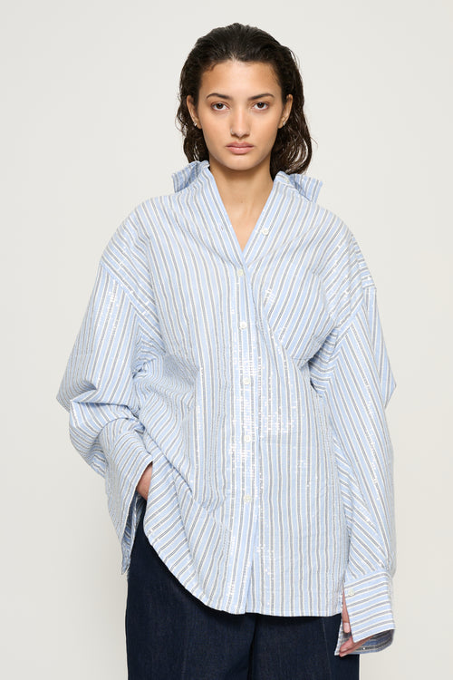 Ava Sequin Stripe Shirt