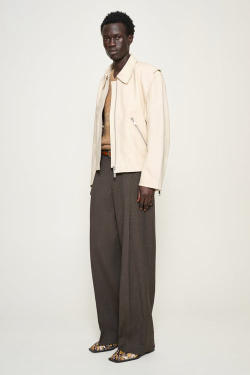 Beni — Cropped Leather Jacket