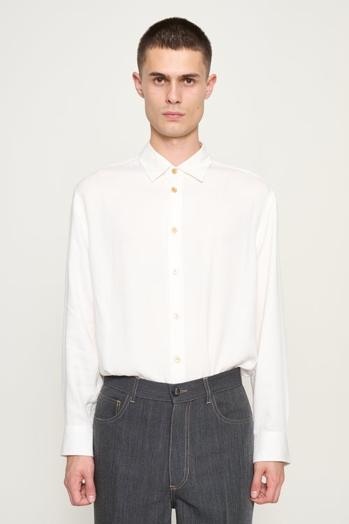 Caine Viscose Shirt Ivory