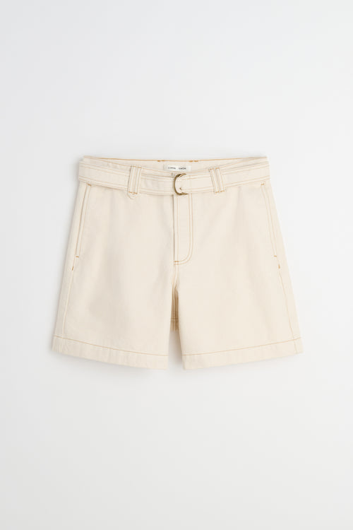 Aadan — Belted Denim Shorts