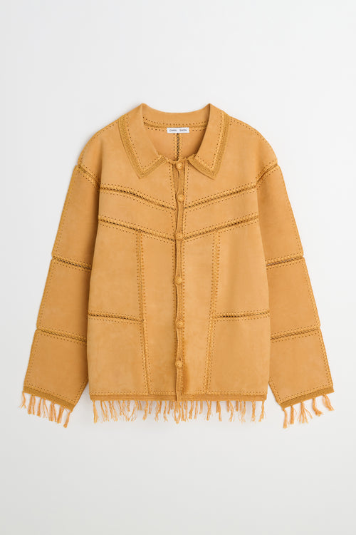 Terra Suede Crochet Jacket