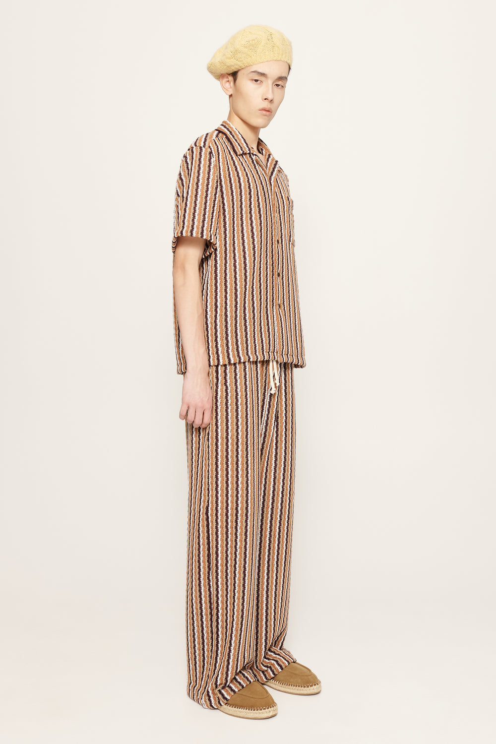 Corey Knitted Trousers Brown Stripe