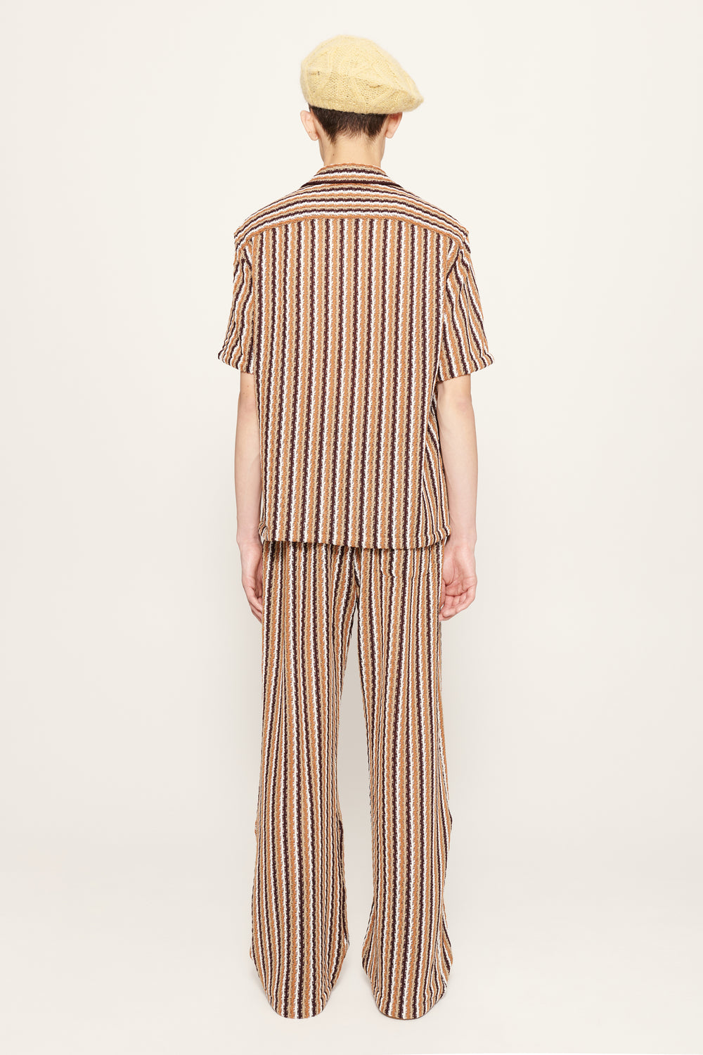 Corey Knitted Trousers Brown Stripe