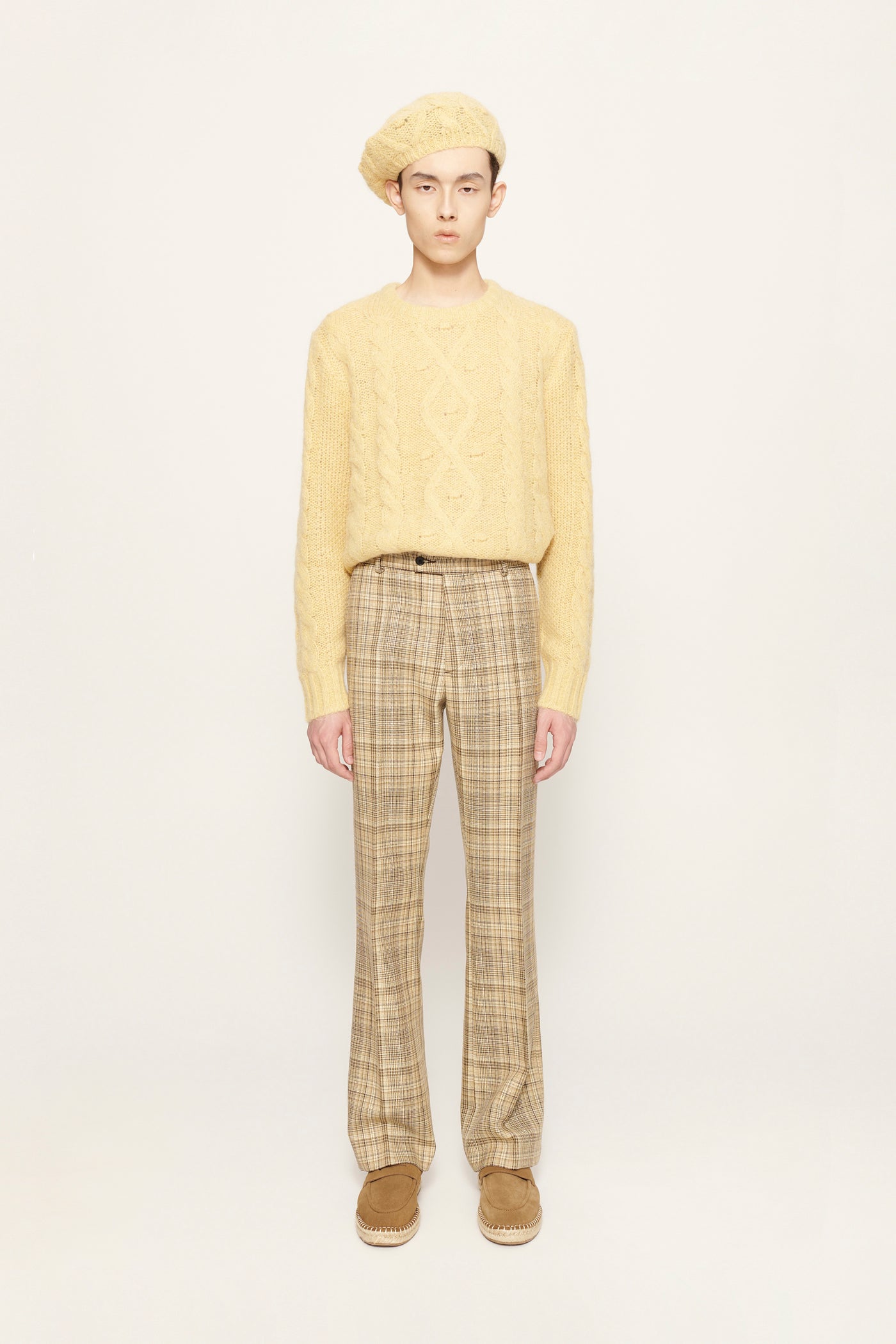 Ryle Bootcut Trousers Brown Check