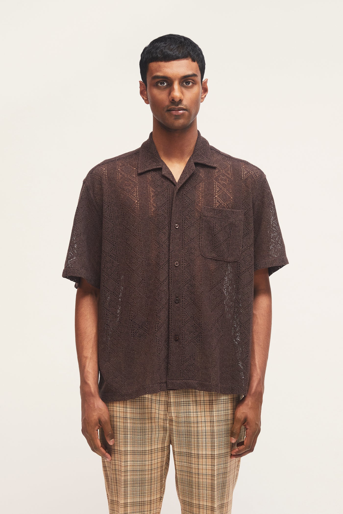 Ture Lace Shirt DK Brown – CMMN SWDN