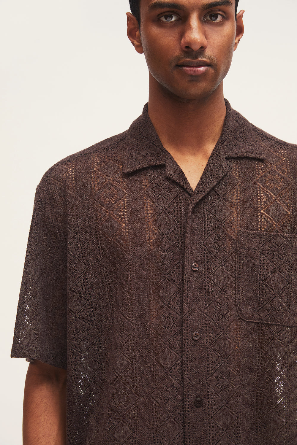 Ture Lace Shirt DK Brown – CMMN SWDN