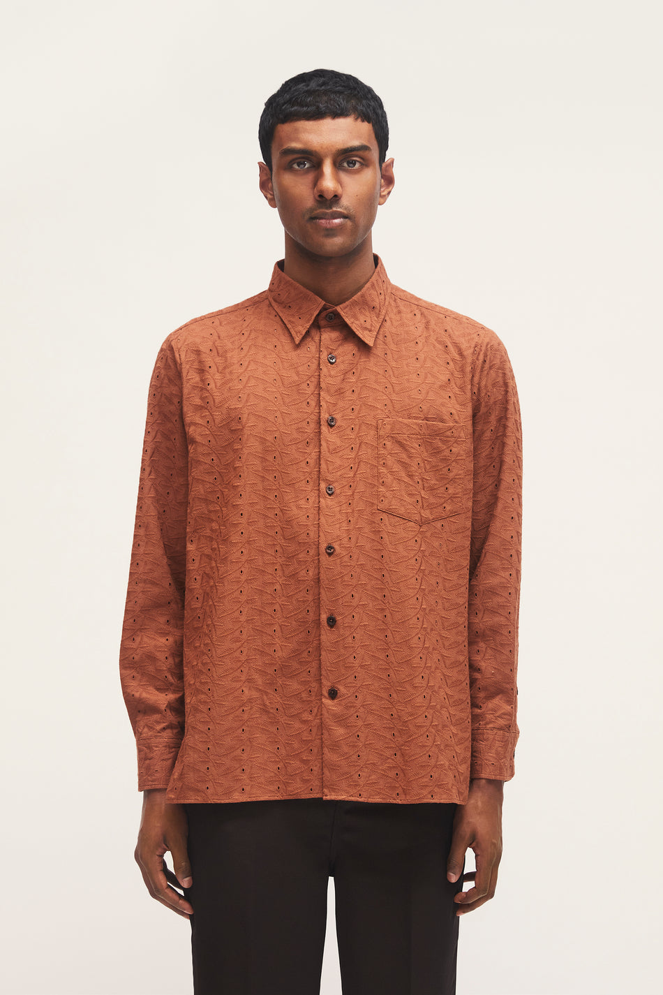 Nelson Relaxed Fit Shirt Rust