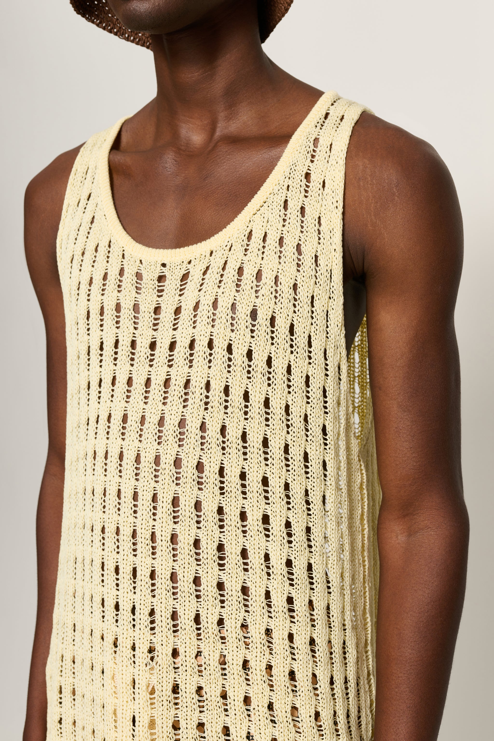CMMN SWDN mesh tank top トップス