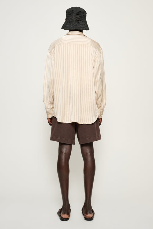 Aadan — Belted Denim Shorts