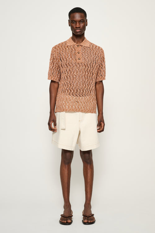 Aadan — Belted Denim Shorts