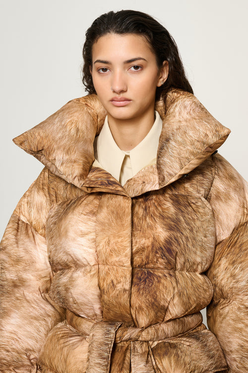 Dakota Printed Fur Jacket