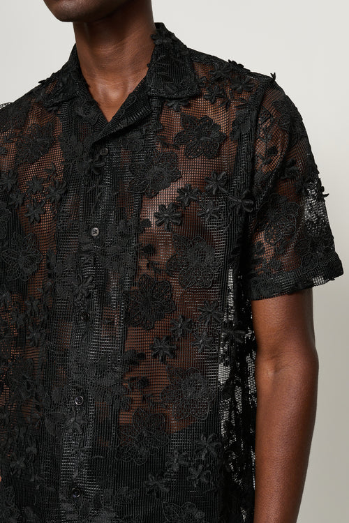 Duane Floral Mesh Shirt