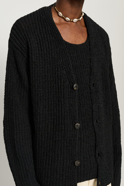 Eldar Tape Knit Cardigan