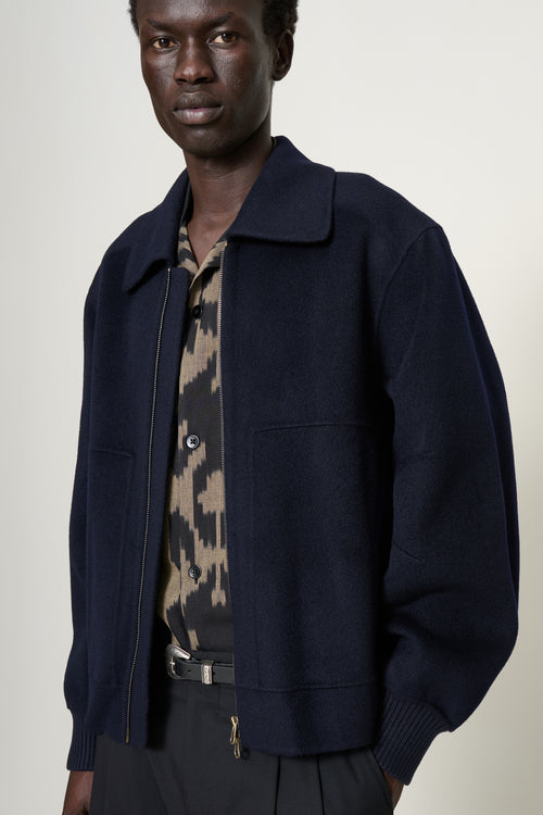 Ezra — Double-Faced Wool Bomber