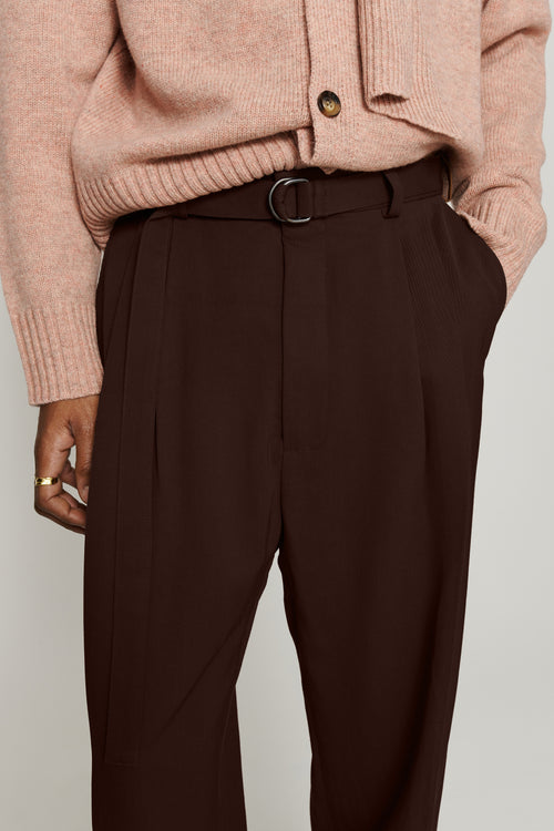 Omari Double Pleated Trousers