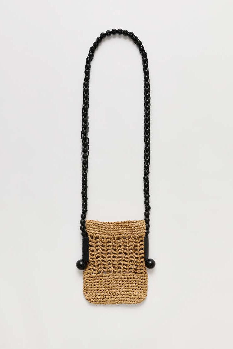 Raffia Messenger Bag