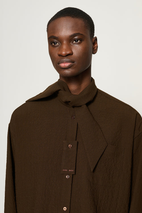 Poet Scarf Collar Shirt