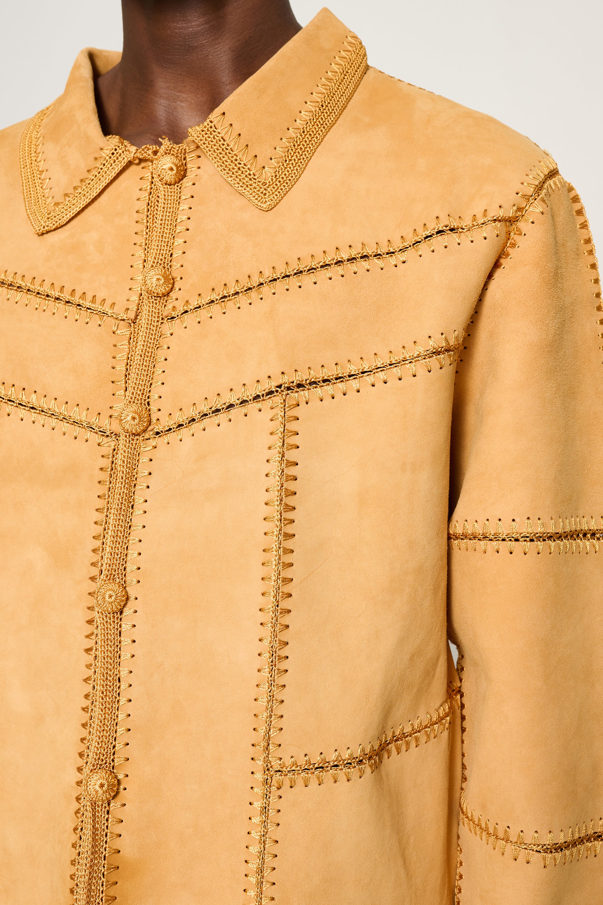 Terra Suede Crochet Jacket