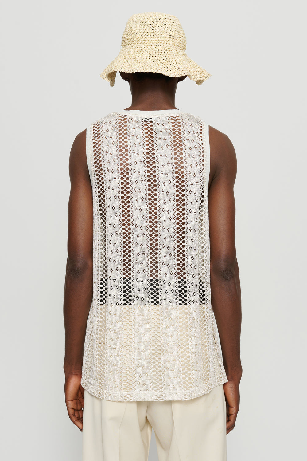 Tank Knitted Lace Vest White – CMMN SWDN