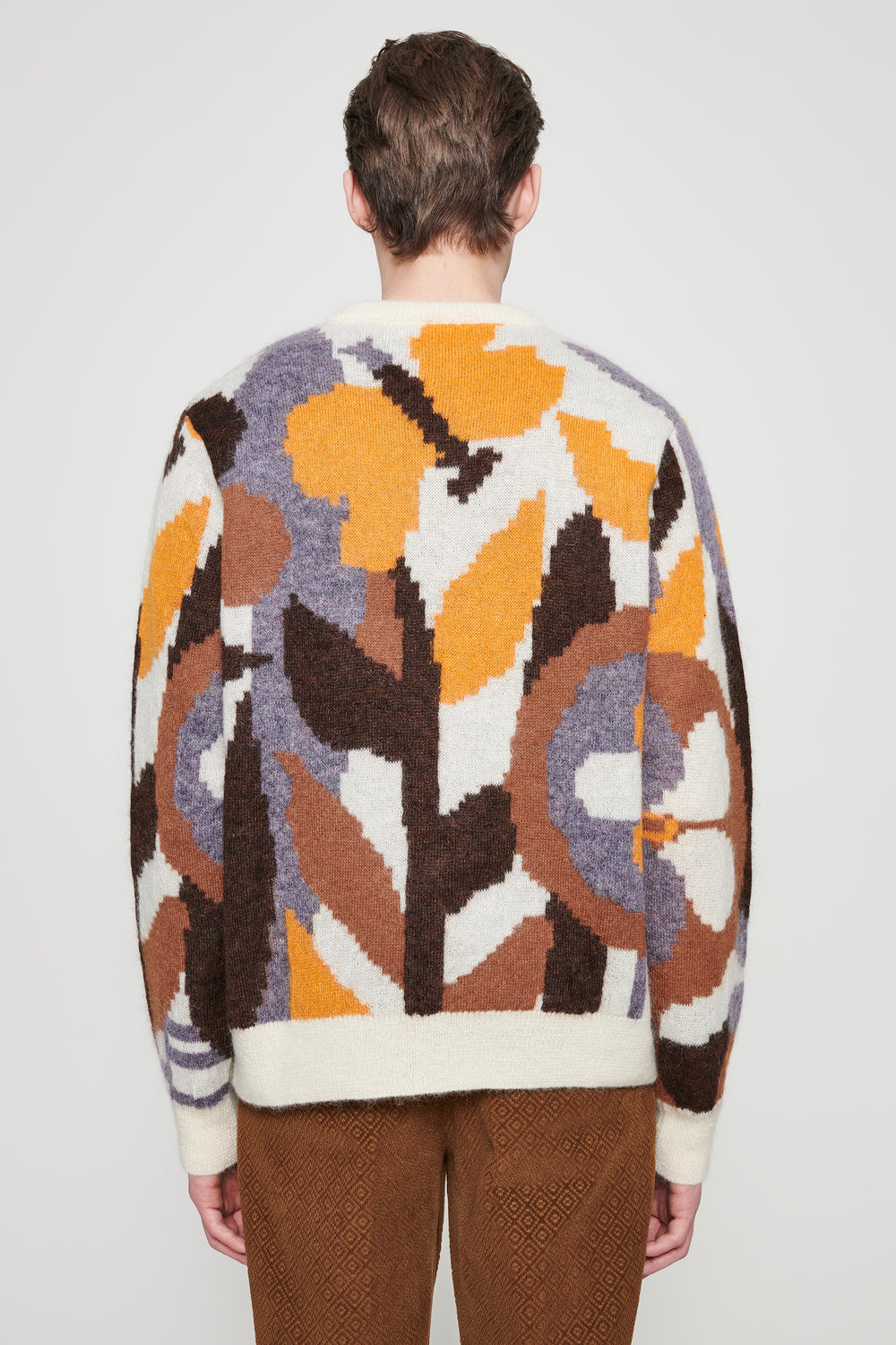 Xander mohair sweater orange floral
