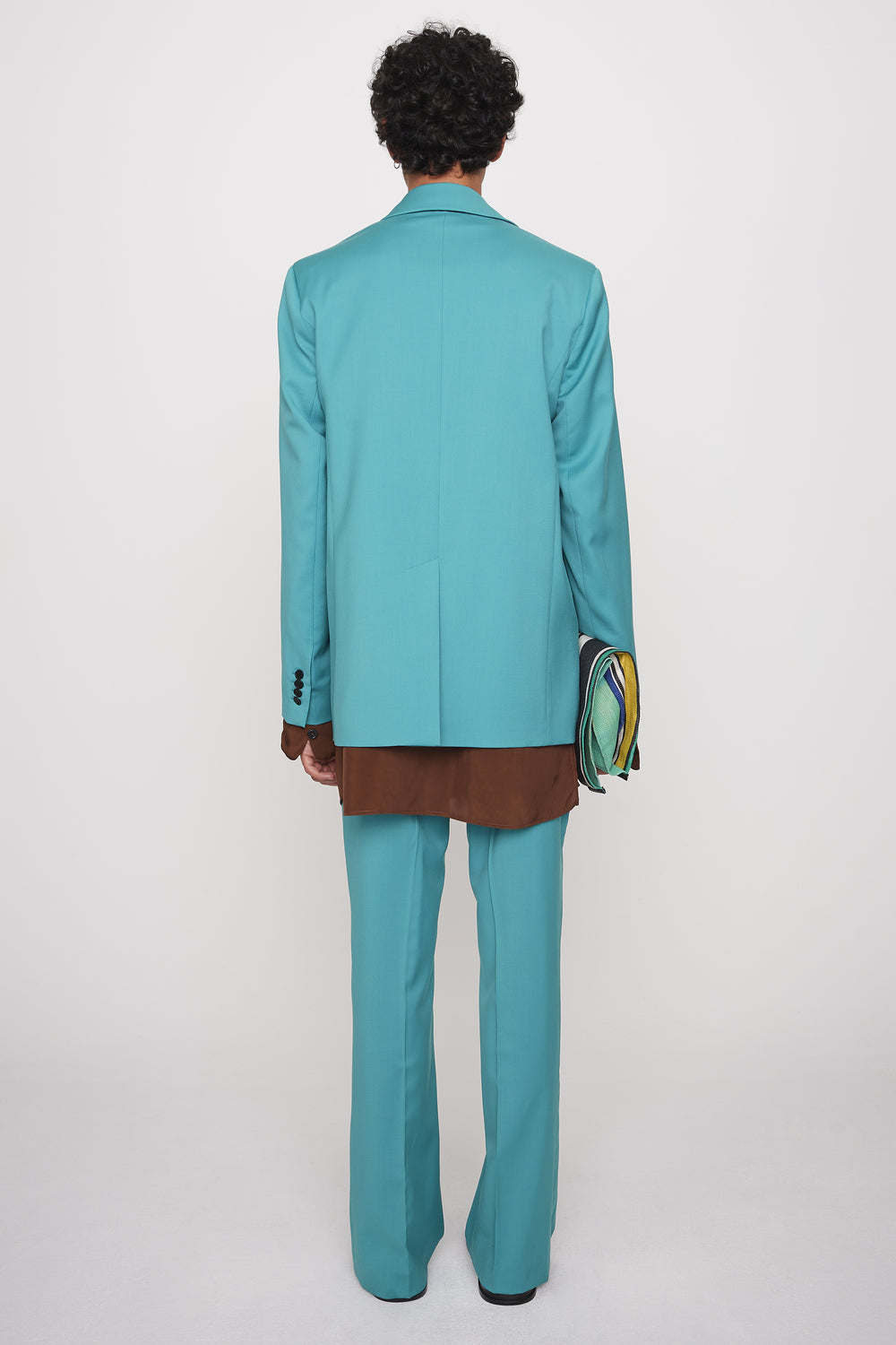 Vigar double breasted blazer turquoise