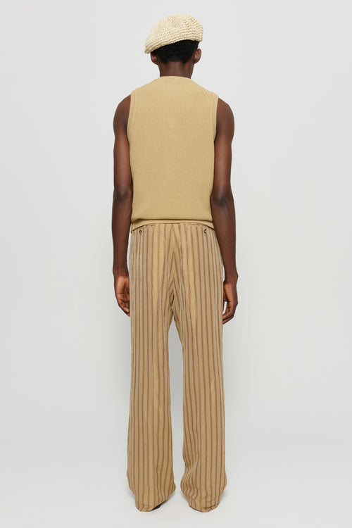 Jarred Relaxed Trousers Sand Stripe